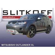 Защита переднего бампера d57 Mitsubishi Outlander XL (до 2010)