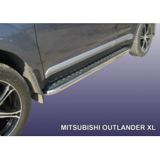 Пороги d42 с листом Mitsubishi Outlander XL (до 2010)