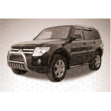 Кенгурятник низкий d76 с защитой картера Mitsubishi Pajero IV