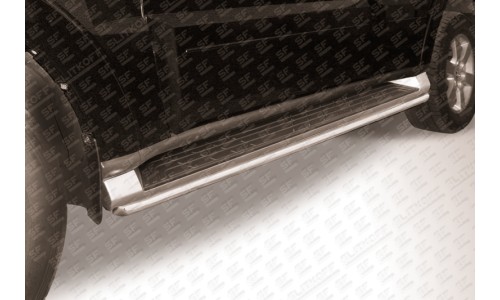 Защита штатного порога d42 Mitsubishi Pajero IV на Mitsubishi Pajero 4 (2006-2011) 