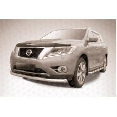 Защита переднего бампера d76 Nissan Pathfinder (2014)