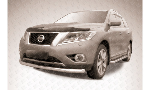 Защита переднего бампера d76 Nissan Pathfinder (2014) на Nissan Pathfinder (2014-) 