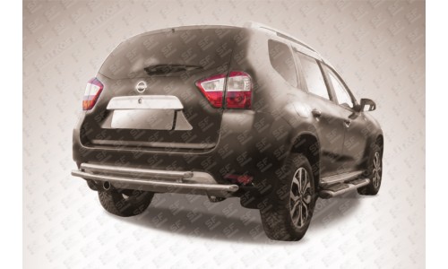 Защита заднего бампера d42+d42 двойная Nissan Terrano (2014) на Nissan Terrano (2014-) 