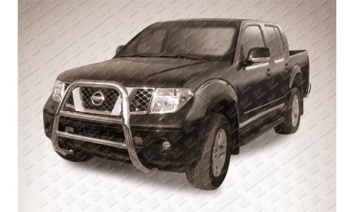 Кенгурятник высокий d76 Nissan Navara на Nissan Navara D40 (2005-) 