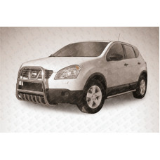 Кенгурятник высокий d57 с защитой картера Nissan QASHQAI (2007)