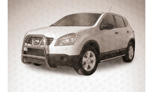 Кенгурятник высокий d57 Nissan QASHQAI +2 (2007) на Nissan Qashqai (2007-2010) 