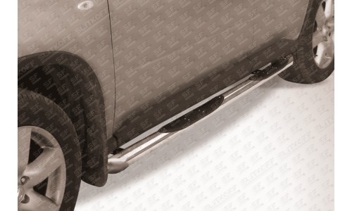 Пороги d76 с проступями со скосами Nissan X-TRAIL (2007) на Nissan X-Trail T31 (2007-2010) 