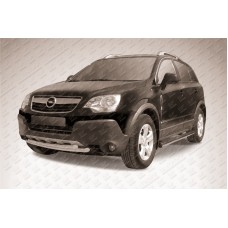 Защита переднего бампера d57+d57 двойная Opel Antara Защита переднего бампера d57+d57 двойная Opel Antara