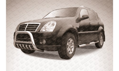 Кенгурятник низкий d76 с защитой картера SsangYong REXTON (2010) на Ssang Yong Rexton (2007-2012) 