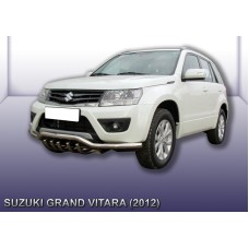 Защита переднего бампера d57 с защитой картера Suzuki Grand Vitara (2012) Защита переднего бампера d57 с защитой картера Suzuki Grand Vitara (2012)