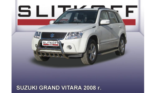 Кенгурятник низкий d57 c защитой картера Suzuki Grand Vitara (2008) на Suzuki Grand Vitara (5 дв.) (2009-2012) 