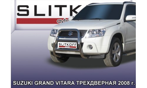 Кенгурятник высокий d57 Suzuki Grand Vitara (трехдверная 2008) на Suzuki Grand Vitara (5 дв.) (2009-2012) 