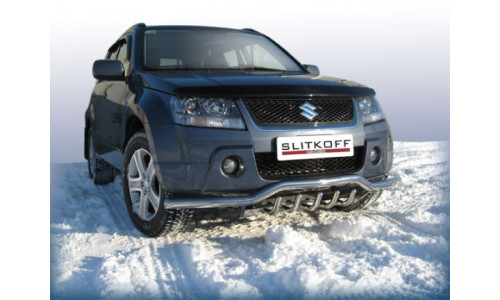 Защита переднего бампера d57 с защитой картера Suzuki Grand Vitara (2005) на Suzuki Grand Vitara (5 дв.) (2005-2008) 