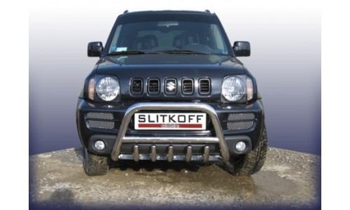 Кенгурятник низкий d57 c защитой картера Suzuki Jimny на Suzuki Jimny 