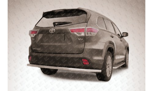 Защита заднего бампера d57 длинная Toyota Highlander (2014) на Toyota Highlander (2014-2016) 