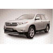 Защита переднего бампера d76 радиусная Toyota Highlander (2010)