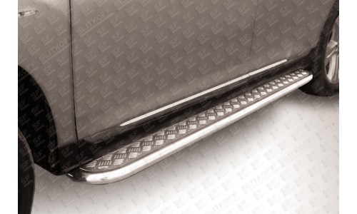 Пороги d57 с листом Toyota Highlander (2010) на Toyota Highlander (2010-2013) 