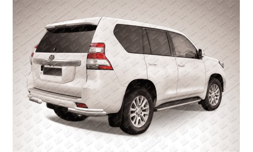 Уголки d76+d42 двойные Toyota Land Cruiser Prado (2014) на Toyota Land Cruiser Prado 150 (2013-2017) 