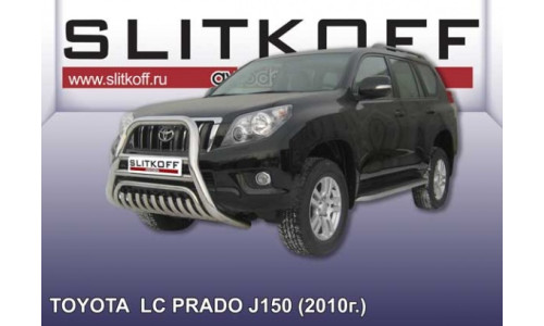 Кенгурятник высокий d76 с защитой картера Toyota Land Cruiser Prado (2010) на Toyota Land Cruiser Prado 150 (2009-2012) 