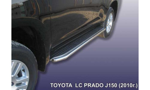 Защита штатного порога d42 Toyota Land Cruiser Prado (2010) на Toyota Land Cruiser Prado 150 (2009-2012) 