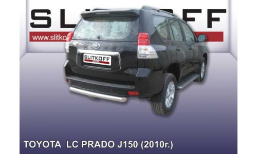 Защита заднего бампера d76 короткая Toyota Land Cruiser Prado (2010) на Toyota Land Cruiser Prado 150 (2009-2012) 