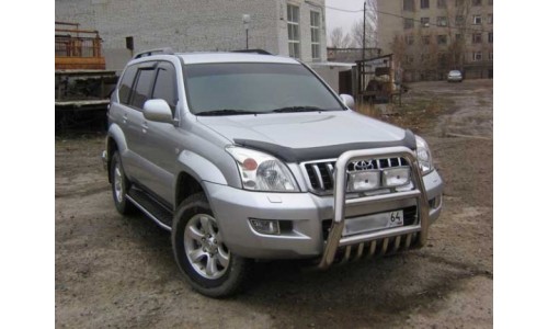 Кенгурятник высокий d76 с защитой картера Toyota Land Cruiser Prado (2003) на Toyota Land Cruiser Prado 120 (2003-2009) 