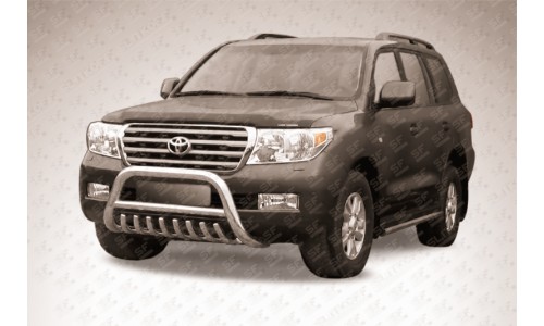 Кенгурятник низкий d76 с защитой картера Toyota Land Cruiser 200 (2007) на Toyota Land Cruiser 200 (2007-2011) 