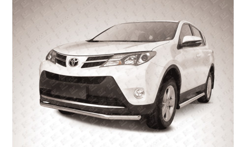 Защита переднего бампера d57. Toyota RAV-4 (2013) на Toyota Rav4 (2013-2015) 