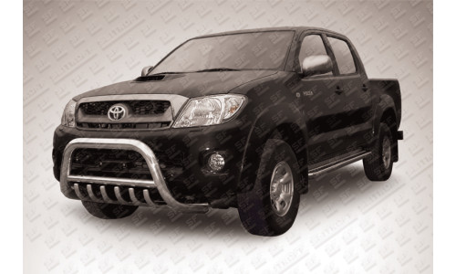 Кенгурятник низкий d76 с защитой картера Toyota Hilux на Toyota Hilux Vigo (2006-2015) 