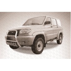 Кенгурятник высокий d76 с защитой картера UAZ Patriot Кенгурятник высокий d76 с защитой картера UAZ Patriot