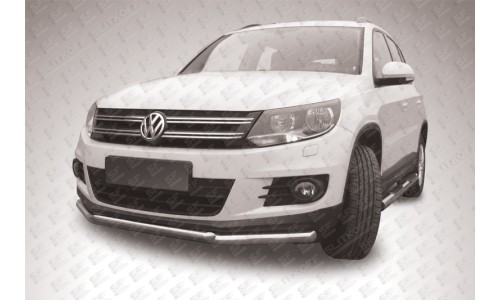 Защита переднего бампера d57+d42 двойная Volkswagen Tiguan (2011) на Volkswagen Tiguan (2011-2017) 