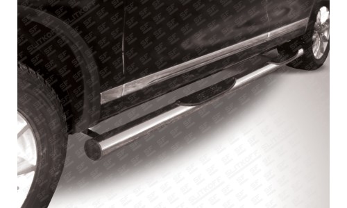 Пороги d76 c проступями Volkswagen Touareg (2010) на Volkswagen Touareg (2010-2014) 