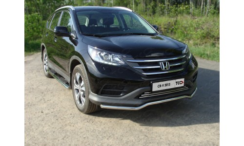 Защита передняя (кенгурин длинный) 42,4 мм код HONCRV13-01 на Honda CR-V (2012-2015) 