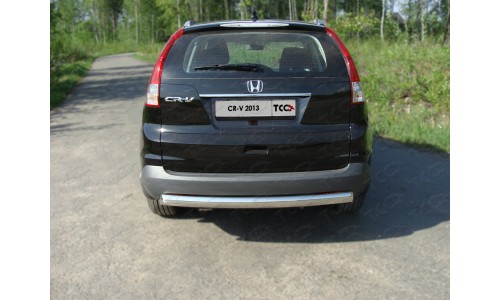 Защита задняя центральная (овальная) 75х42 мм код HONCRV13-14 на Honda CR-V (2012-2015) 