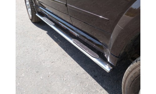 Пороги овальные с накладкой 75х42 мм код GRWALH514-15 на Great Wall Hover H5 (2011-) 