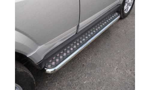 Пороги с площадкой (нерж. лист) 60,3 мм код GRWALH314-08 на Great Wall Hover H3 (2014-) 