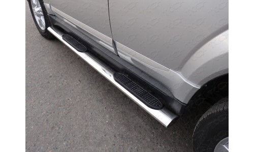 Пороги овальные с накладкой 120х60 мм код GRWALH314-09 на Great Wall Hover H3 (2014-) 