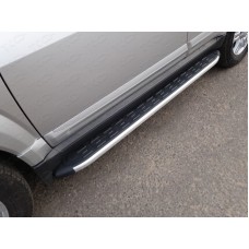 Пороги алюминиевые с пластиковой накладкой (карбон серые) 1820 мм код GRWALH314-17GR