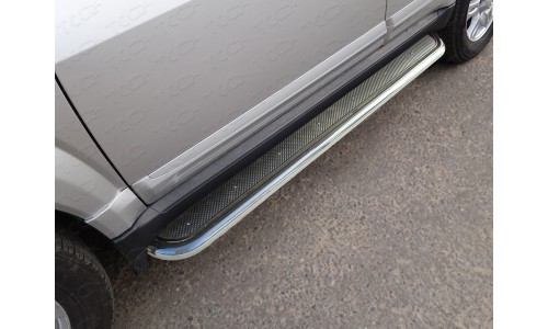 Пороги с площадкой (нерж. лист) 42,4 мм код GRWALH314-06 на Great Wall Hover H3 (2014-) 