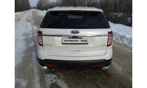 Защита задняя (уголки) 76,1 мм код FOREXPL12-14 на Ford Explorer (2011-2015) 