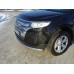 Защита передняя нижняя (овальная) 75х42 мм код FOREDG14-03 на Ford Edge (2014-2015) 
