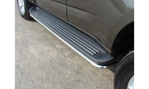 Защита порогов 42,4 мм код CHEVTRBL13-07 на Chevrolet Trailblazer (2012-) 