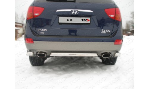 Защита задняя (центральная) 60мм код HYUNIX55-05 на Hyundai IX55 (2009-2013) 