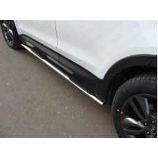 Пороги овальные с накладкой 75х42 мм код HYUNSF12-07