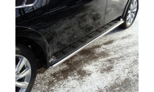 Защита порогов 42,4 мм код INFQX5611-02 на Infiniti QX56 (2011-2014) 