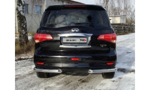 Защита задняя (уголки) 76,1 мм код INFQX5611-03 на Infiniti QX56 (2011-2014) 