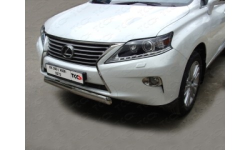 Защита передняя (овальная) 75х42 мм код LEXRX35012-05 на Lexus RX 270/350/450h/300  (2012-2015) 
