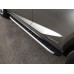 Пороги алюминиевые с пластиковой накладкой 1720 мм код LEXNX300H14-19AL на Lexus NX 300h (2014-2017) (кроме F-Sport) 