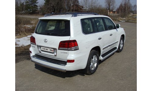 Защита задняя (центральная) 75х42 мм код LEXLX57012-07 на Lexus LX570 (2012-2015) 