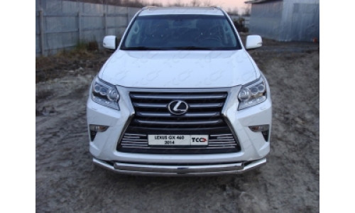 Защита передняя нижняя (двойная) 76,1/75 мм код LEXGX46014-03 на Lexus GX460 (2014-) 